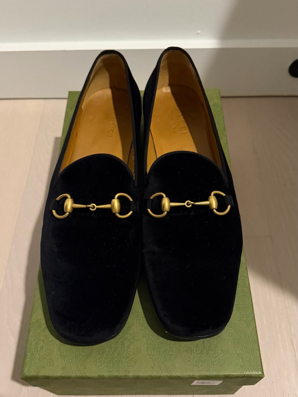 Gucci Gallipoli Horsebit Velvet Loafers 'Black' - Picture 5 of 8